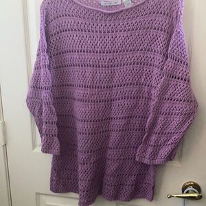 FINAL MARKDOWN Eight eight eight open crocheted sweater xl